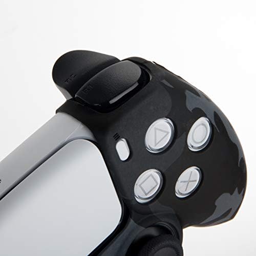 Контролер на силиконски гел покрива заштитник на кожата за PS5 контролер на DualSense, Z & Hveez Контролер Камуфлажа на капакот со 8 капачиња