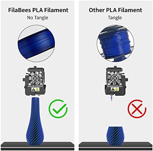 Филабес 1,75мм црна PLA 3D печатач за печатач, 3Д-печатење филаменти 1 кг со димензионална точност +/- 0,02мм, филаментот со уредно рана е