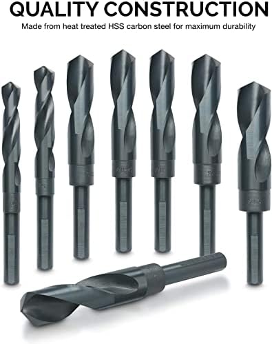 Hiltex 10005 Jumbo Silver Silver & Deming Dript Bit Set & Drill America - KFDRSD3/4 3/4 Намален облик на челик со голема брзина црна