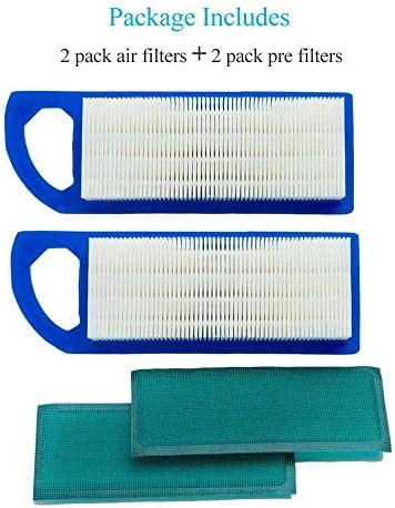 Hoodell 2 Pack 697153 Air Filter, компатибилен со Бригс и Страттон 698083 795115, Deон Деер GY20573, премиум чистач за косилка за трева