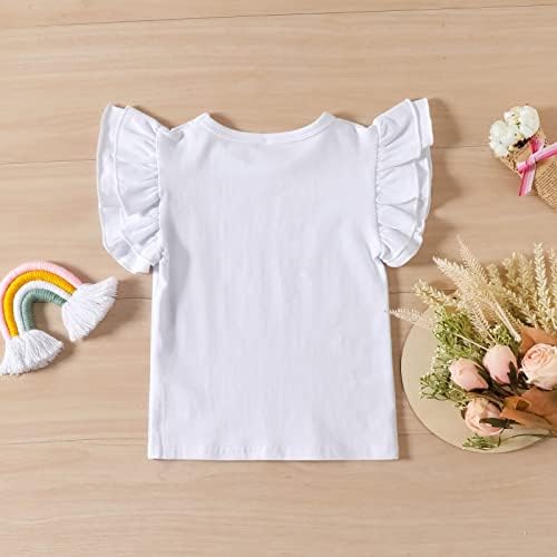 СОН АВТОБУС Toddler Baby Girl Tank Top Ruffle Sleeveless Cotton Blouse Casual T Shirt Vest Basic Plain Solid Color