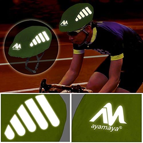 Шлем За велосипед ајамаја Покријте Го Со Рефлектирачка Лента, Водоотпорна Велосипедска Кацига За Велосипеди Со Висока Видливост Капак За Дожд