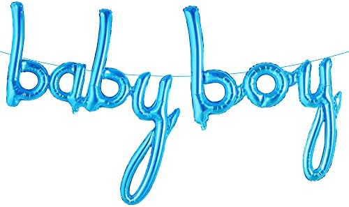 Катчон, Сини Балони За Бебиња-37 Инчи | Сценарио Балони Со Писма За Бебешки Туш За Украси За Момчиња | Сини Балони За Туширање За Бебиња, Тоа