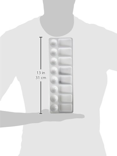 Jackек Ришесон 101000 наклон палета, 4 x 12 големина, 8 бунари, висина од 0,28 , ширина 4,25, должина од 12,25 , пластика, бело