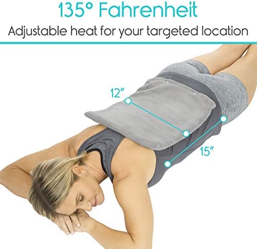 Vive Влажна подлога за греење - Електрично загревање топла обвивка за топлинска терапија на грб, колено, рамо, болка во вратот, период менструални