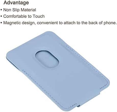 Држачи за картички за мобилни телефони Patikil, 1 пакет магнетски штанд со џеб телефон торбичка PU кожа ракав за кредитни картички слушалки,