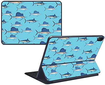 MOINYSKINS SKINE компатибилна со Apple iPad Pro Smart Keyboard 11 - ленти со рибиња - заштитни, издржливи и уникатни винилни решетки