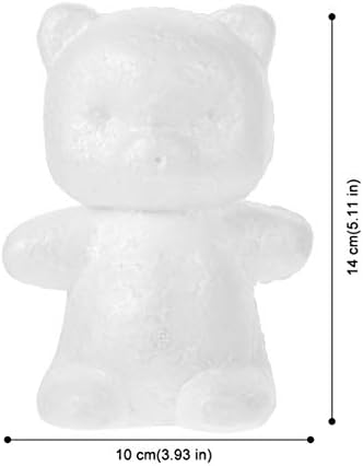Bestoyard пена мечка 2 парчиња моделирање на форма на пена во форма на бела полистирен DIY занаетчиски подароци за цвет што организира Божиќна