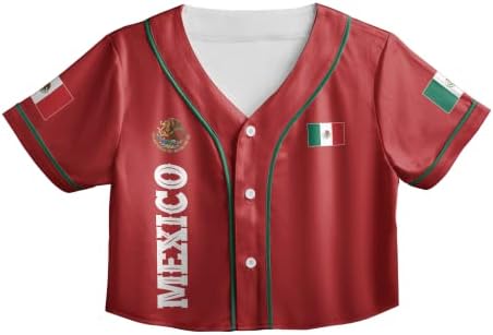 Име за персонализација Мексико Мексикански орел култура на врвот бејзбол дрес XS - XL, мексико Jerseyерси Крп Топ, Мексико култура