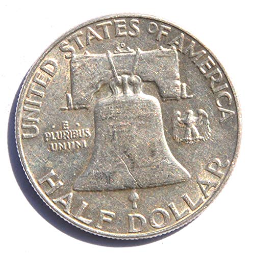 1963 Г Соединетите Американски Држави Бенџамин Френклин 1 Половина Долар Монета Многу Парична Казна