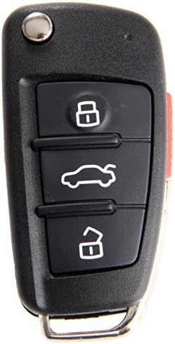 Аупоко MYT-4073A Далечински клуч за далечински клуч, 3 копчиња за замена на паника за замена на паника, замена за A3 A4 A6 A8 TT
