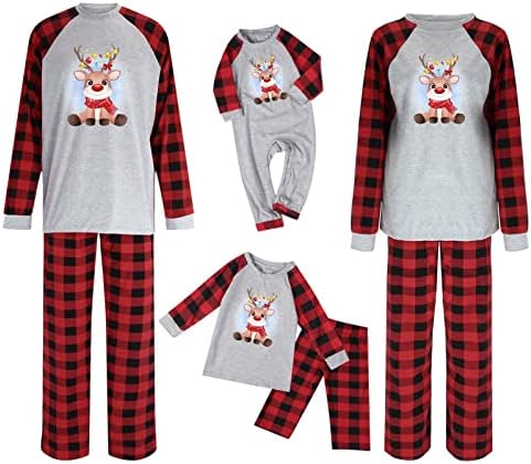 Семејни Божиќни пижами, Божиќни пижами за спиење грда санта кошули панталони што одговараат на Божиќните пижами за семејни измет
