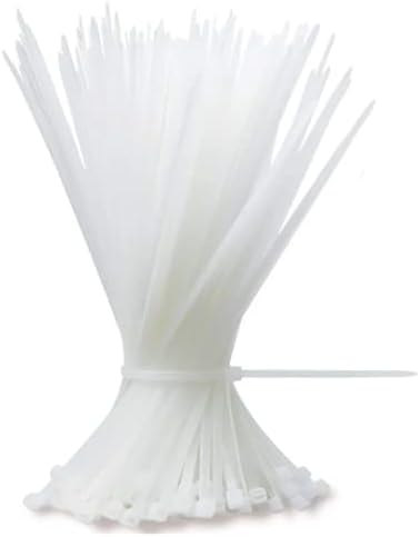 Кабелски поштенски врски со тешка должност - Yawall 50 PC бела премија најлон кабелска вратоврска, 24 инчи пластични дополнителни