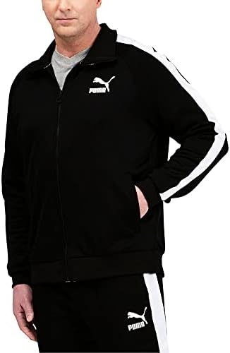 Иконски иконски икони на пума Т7 БТ случајна атлетска надворешна облека - црна