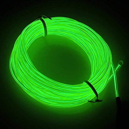 Abaldi 3m Ice Blue Neon Wire Wire Light Tube Rope Battery Battery Electlouminescent El Wire Bleabing Strobing Decoration Light For
