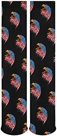 Орел Независност САД знаме унисекс чорапи со дишење на цевки со атлетски чорапи за обичен спорт