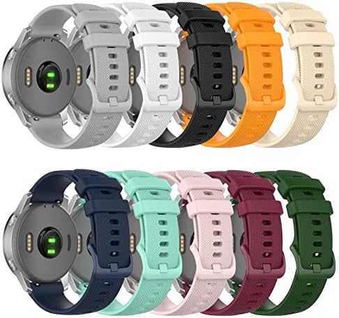 Вметната лента за нараквици Wtukmo 20мм за Ticwatch E за Garmin Venu for Forerunner 645 Silicone Smartwatch Watchband