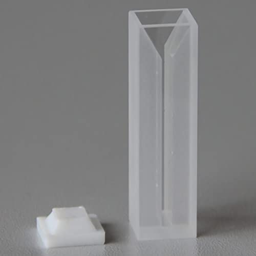 Адамас-бета 20мм стаклена кувет 0,7мл микрокувет со капак за спектрофотометар, бел wallид кувет 22,5 × 12,5 × 45мм, ширина на светло-патека 1мм
