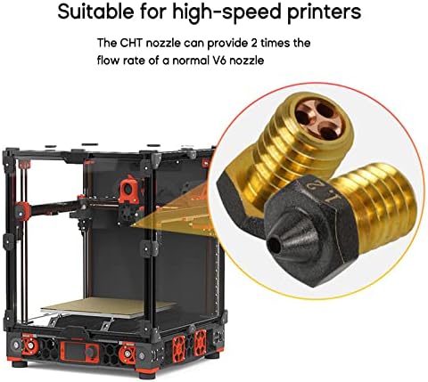 Универзална млазница за 3D печатач, млазница за бакар од месинг E3DV6, 0,2/0,3/0,4/0,5/0,6/0,8/1.0mm/1,2мм килом со висок проток