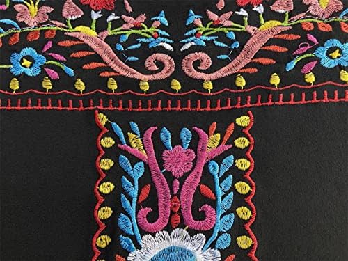 Мексикански Маици Со Кратки Ракави мелифло За Жени Цветни Везени Лабави Врвови Бохо Маици Во Етнички Стил