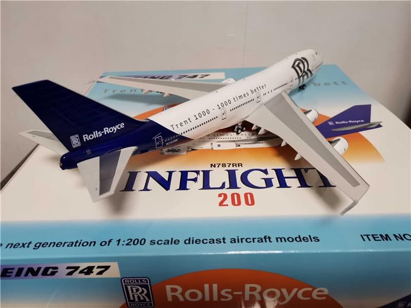 Ifflight for Rolls Royce Trent 1000-1000 пати Бет за Boeing B747-200 N787RR 1/200 Diecast Aircraft претходно изграден модел