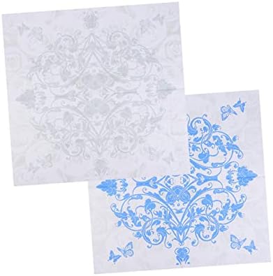 Веемон 2 парчиња печатено салфетка цвет украс свадба декор за време