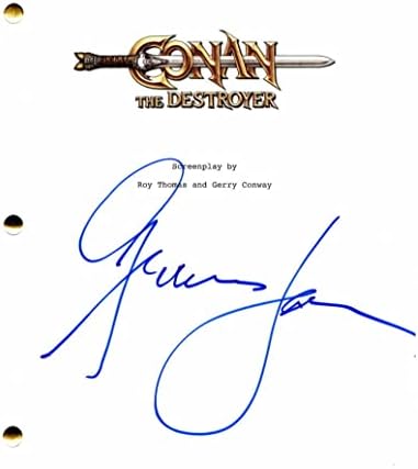 Грејс onesонс потпиша автограм Конан Ко -глуми со скрипта за скрипти за уништувач: Арнолд Шварценегер - поглед на убиството, вамп,