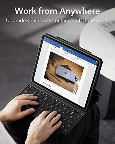 ESR ASCEND тастатура кутија Lite Rebound Magnetic Case компатибилен со iPad Pro 12.9 инчи, удобен магнетски прилог, двонасочен штанд,