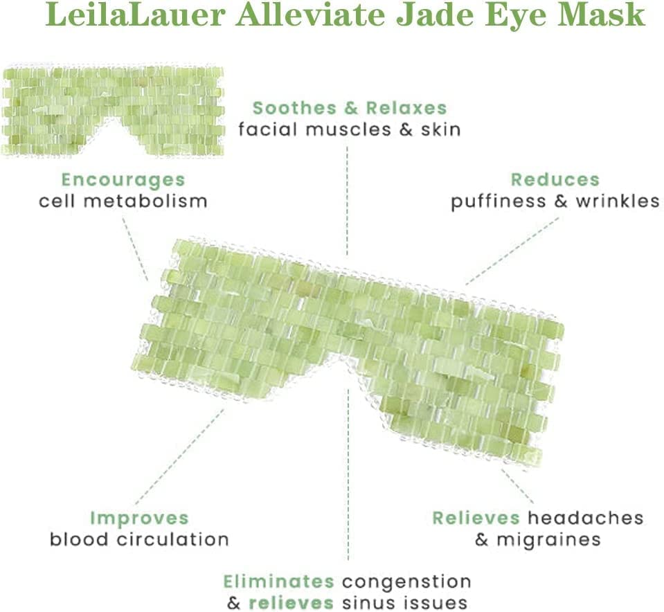 Облажете ја маската за очите на adeејд, природно повторно употреба на леила Лауер, ја ублажуваат маската за очите на adeејд, зелената маска за очите на очите, маската з?