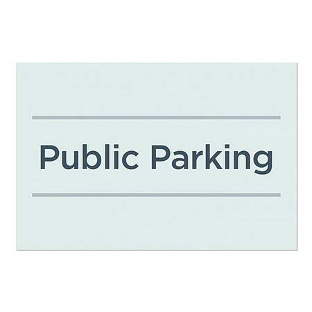 CGSignLab | „Јавен паркинг -басичен задеј“ прозорецот се држеше | 36 x24