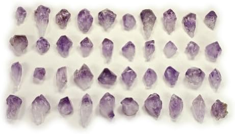 Материјали за хипнотички скапоцени камења: 10 парчиња аметистични точки - Мала големина - Убави резерви со најголемиот дел од скапоцен