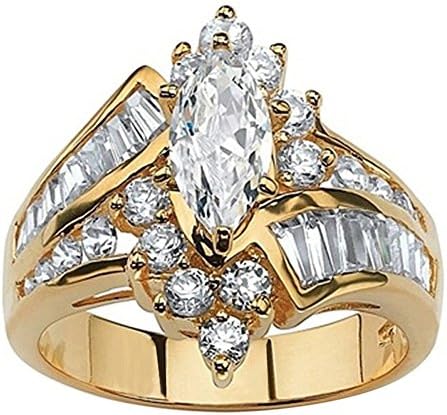Прстени за модни прсти Едноставни слатки накит исечени дијамантски ангажмани прстени девојки трендовски извонреден годишен ринг накит