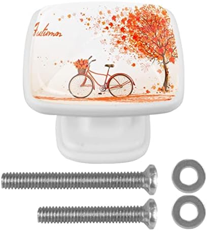 Пакет Tbouobt 4 - Копчиња за хардвер, копчиња за плакари и фиоки, рачки за фустани на фарма, есенско дрво велосипед