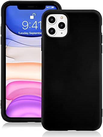 iPhone 11 Pro Max Case, ShockProof Ultra Slim Fit Silicone Black Cover TPU мек гел гумен обвивка за отпорност на шок заштитен браник