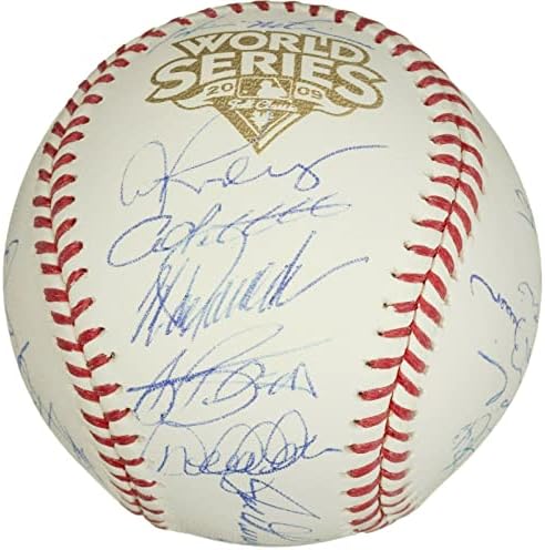 2009 Њујорк Јенкис Тим Потпиша Светска Серија Бејзбол Дерек Џетер ПСА ДНК Коа-Автограм Бејзбол