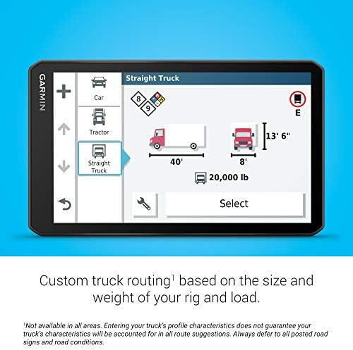Garmin 010-02313-00 DEZL OTR700, 7-инчен GPS Truck Navigator, дисплеј со екранот на допир со лесен за допир, рутирање на прилагодени