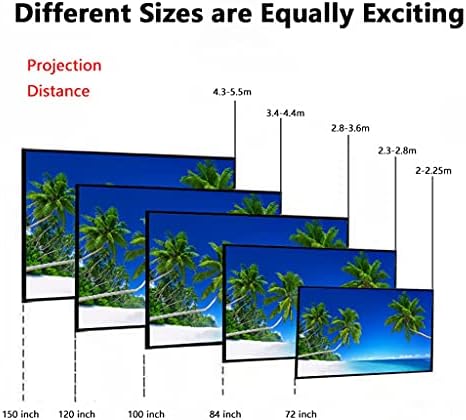 Екран за екран на проекторот LLAMN Едноставни анти-лесни завеси 16: 9 Преносен дома 3Д дигитален екран за проекција на завеси за завеси