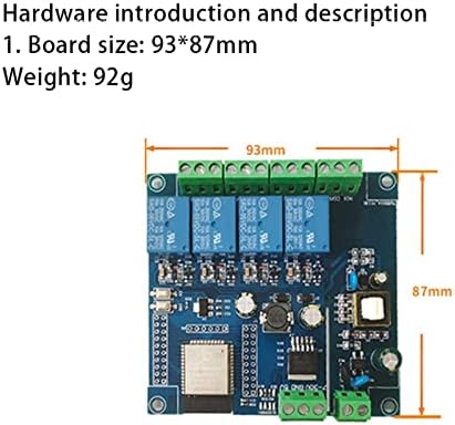 Hygr AC/DC напојување ESP32 WiFi Bluetooth BLE четири-насочен реле модул ESP32-во-во-одбор за развој