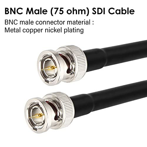 Кабел XRDS -RF 3FT SDI, HD-SDI кабел BNC до BNC Дигитален видео кабел RG59 BNC Кабел поддржува HD-SDI/3G/6G-SDI/4K/8K SDI видео кабел