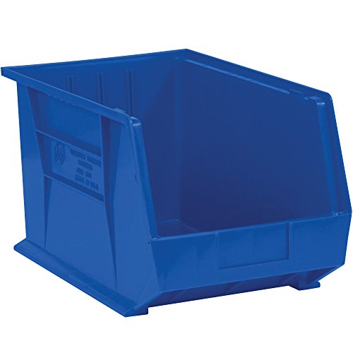 Топ Пакет Снабдување Пластични Магацинот &засилувач; Висат Кутии За Отпадоци, 18 х 11 х 10, Сина