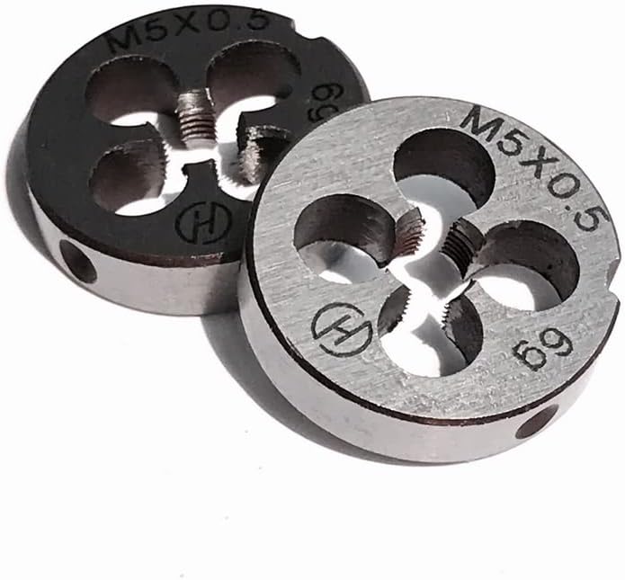 Делови за алатка за замена за машина од 2 парчиња прирачник Die M5x0.5/0,8 mm за обработка на челично железо алуминиумско бакарно метално