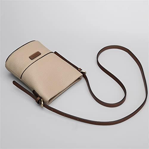 Lhllhl кожа торба за мобилни телефони вертикален стил Едноставен кравјо месинџер Мал Баглтер мобилен телефон торба за жени