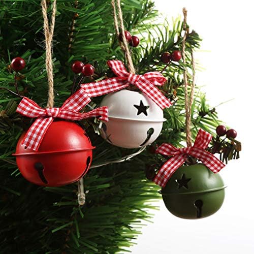 ТОЈАНДОНА 6 парчиња Божиќни Ѕвона, Железни Ѕвона Од Џингл Украс Шарени Занаетчиски Ѕвона За Божиќен Декор
