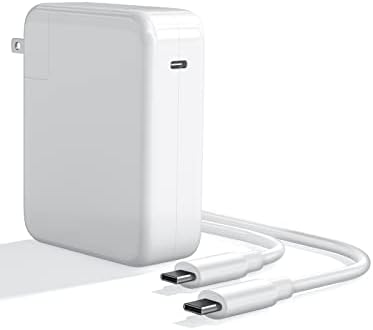 140W USB-C адаптер за напојување, Mac Book Pro Charger преклопен PD3.1 PPS Брз GAN Wallиден полнач компатибилен со MacBook Pro