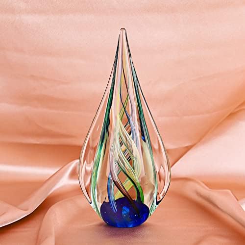 Lccck рачно разнесена стаклена скулптура, медуза аквариум апстрактна уметност стакло за домашни украси на декоративни книги, модерна декор на простории