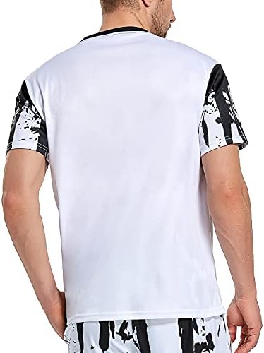 Ампео машка графичка маица со кратки ракави за теретани за вежбање со кратки ракави