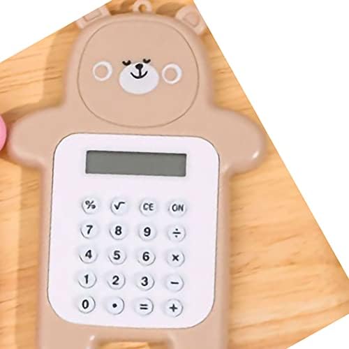 Студентски калкулатор, преносен стил на симпатична мечка 8 цифрен калкулатор мини калкулатор за цртани филмови со гумени копчиња, студентски