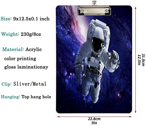 Наанле Магијата Универзумот Кул Астронаут Акрилна Таблата Со Исечоци Со Клип Со Низок Профил, А4 Стандардна Големина 9 х 12.5 Дрвена Табла