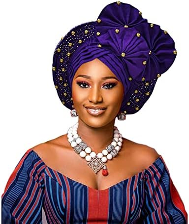 Африкански Глави Авто Геле Традиционална Нигерија Свадба Главата Заврши За Жени