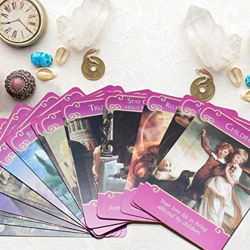 Палуба за картички Oracle, романтични ангели Тарот, 44 тарот Оракл палуба, loveубовни картички, тарот картички со водич, палуба за
